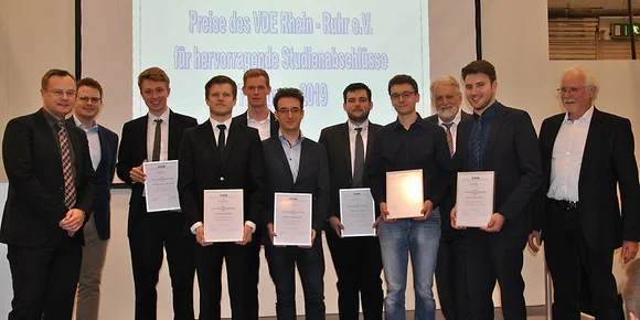 VDE würdigt hervorragende Studienabschlüsse 2018