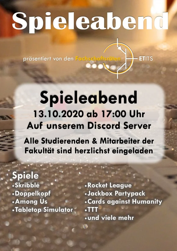 Online-Spieleabend der Fachschaften