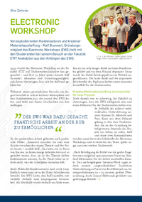 Beitrag über die Gründung des Electronic Workshops